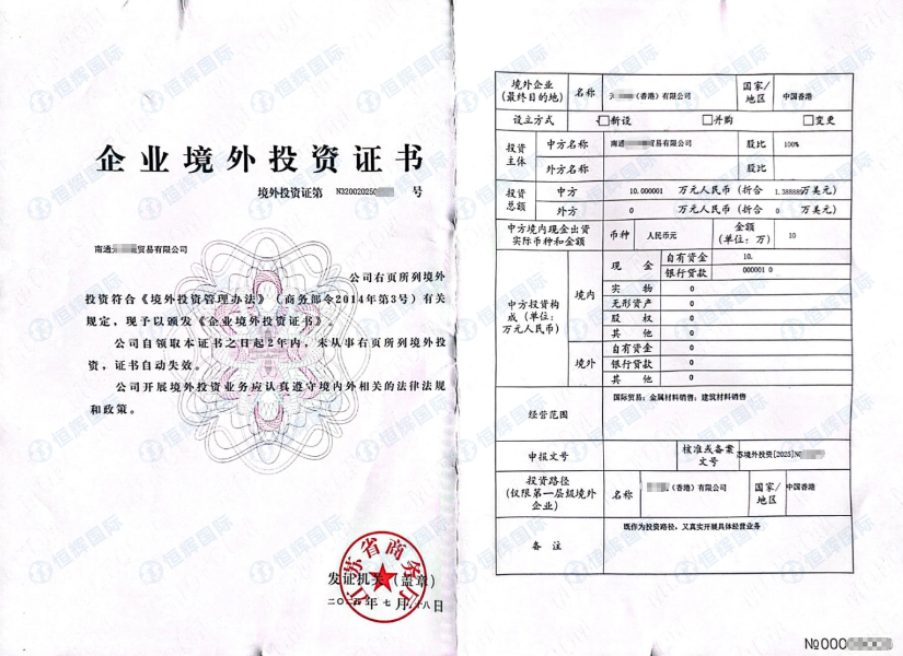 苏州南通ODI境外投资备案案例